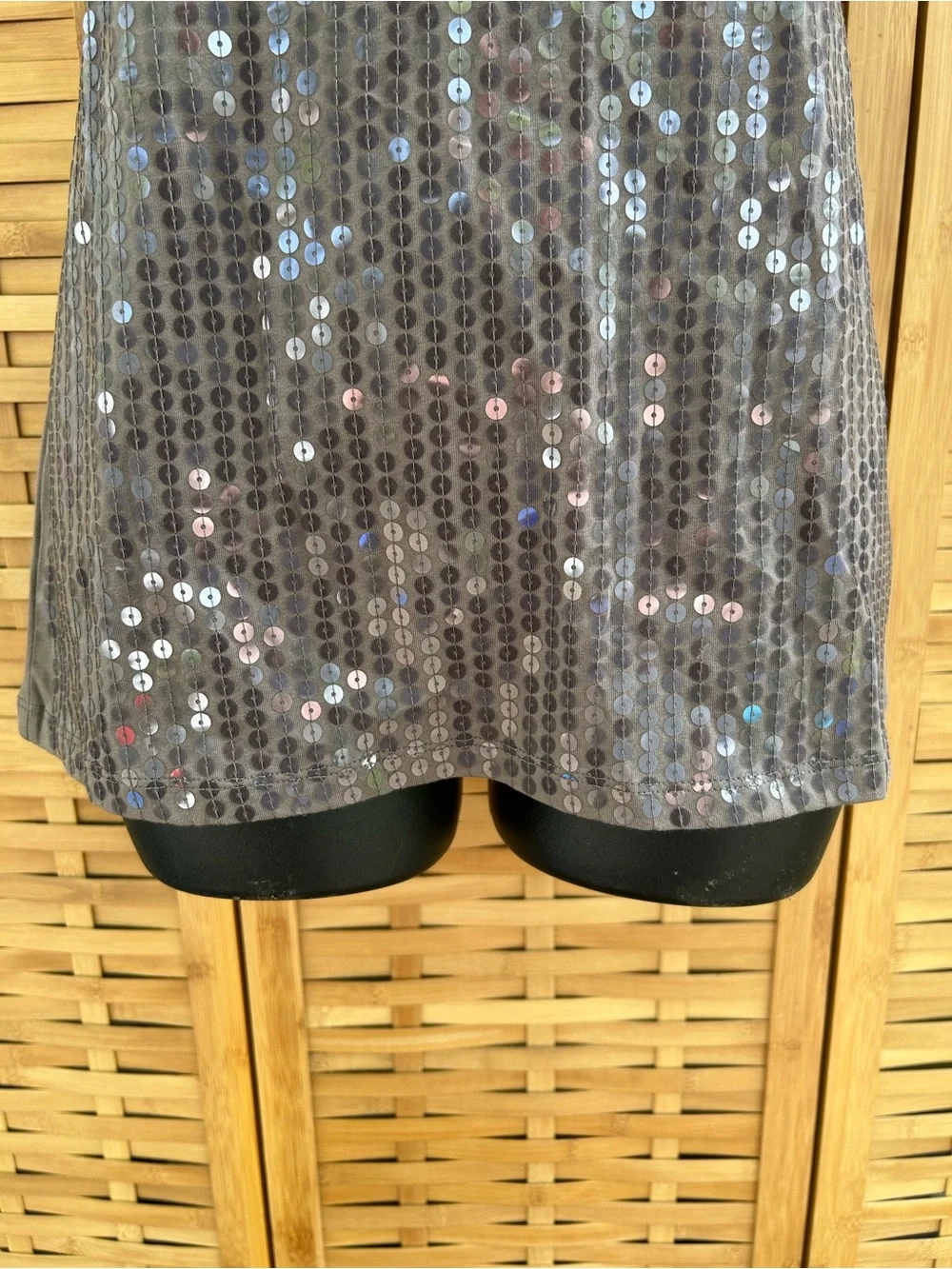 Ann Taylor Taupe Sequin Scoop Neck Tank - Picture 5 of 9